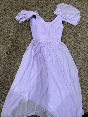 Girls Lavender Chiffon Party Dress